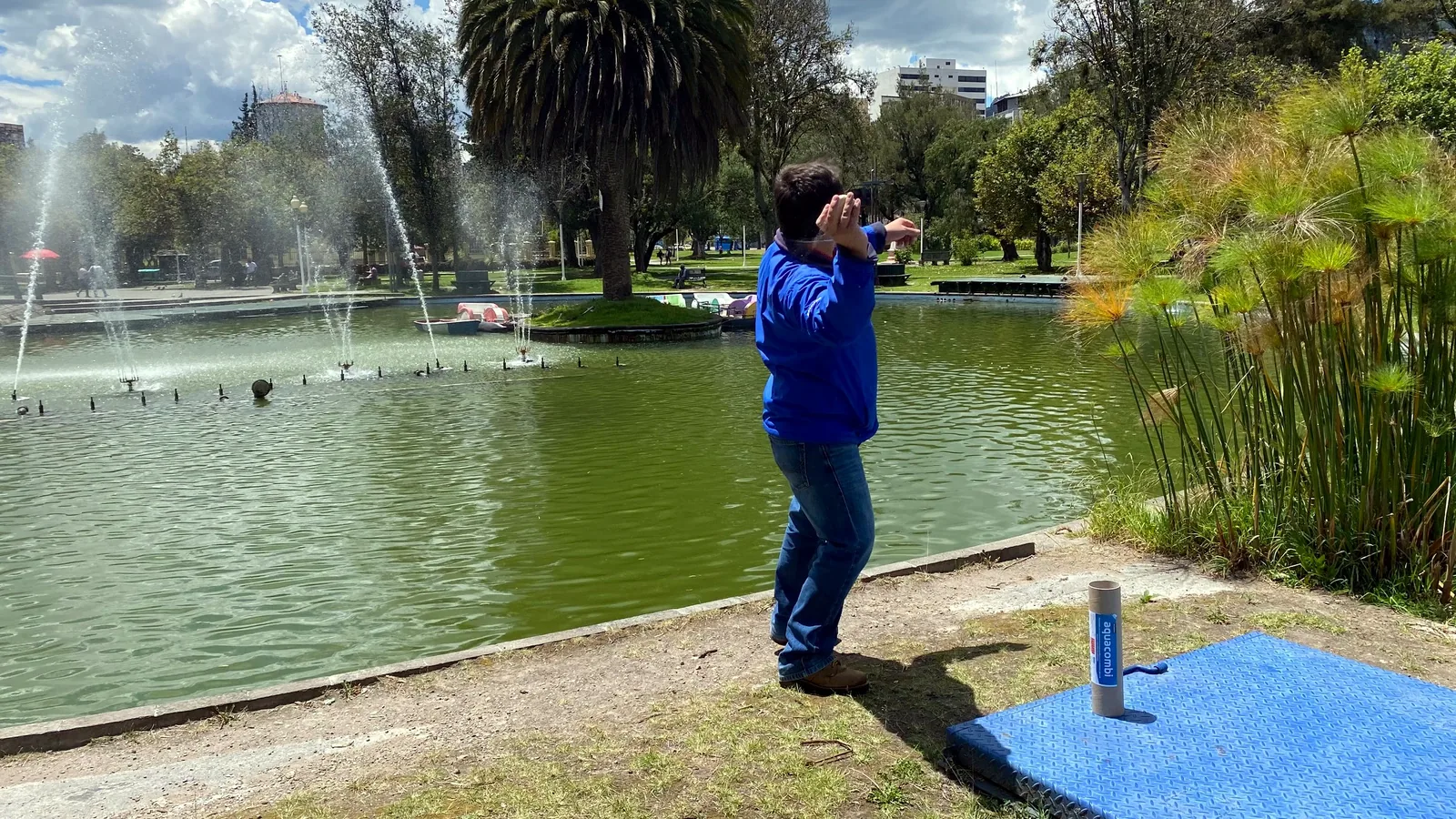 Recuperación de la laguna del parque La Alameda, EPMMOP, Quito